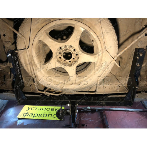 H.H08.A HALTY Фаркоп на Honda Stepwagon 2WD/4WD 1996-2001 без подрезки бампера. Тип шара: A. Нагрузки: 750/75 кг, масса фаркопа 14,6 кг