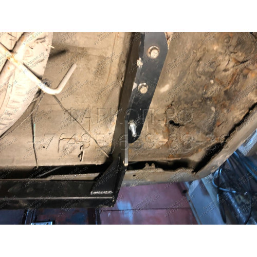 H.H08.A HALTY Фаркоп на Honda Stepwagon 2WD/4WD 1996-2001 без подрезки бампера. Тип шара: A. Нагрузки: 750/75 кг, масса фаркопа 14,6 кг