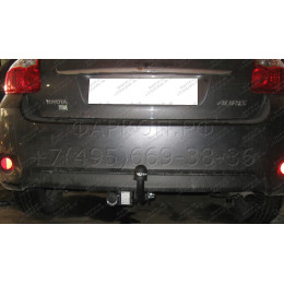 T-090 STEINHOF Фаркоп на Toyota Auris хетчбек 3/5 дверей 2007-09/2012 без снятия и подрезки бампера. Тип шара: A. Нагрузки: 1600/65 кг, масса фаркопа 17,9 кг (без электр