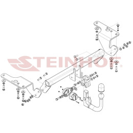 T-097 STEINHOF Фаркоп на Toyota Corolla седан E15 2007-2010 (требуется подрезка бампера), Toyota Avensis седан T27 2009-2018 (без снятия и подрезки бампера), Toyota Auris Touring Sports у