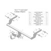 T-VAZ-42A TAVIALS ТСУ со съемным шаром для Lada XRay 2016-2022. Требуется подрезка бампера. Нагрузки: 1100/50 кг, масса фаркопа 11,9 кг (без электрики в комплекте)