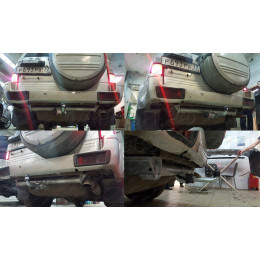 T034A GALIA Полностью оцинкованный фаркоп на Toyota Land Cruiser Prado 90 1996-2002, Toyota 4Runner 1995-2002. Тип шара: A. Установка без снятия и выреза бампера. Нагрузки: 3500/1