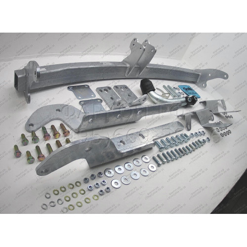 T061A GALIA Полностью оцинкованный фаркоп на Toyota RAV4 2013-2019. Тип шара: A. Минимальная подрезка бампера. Нагрузки: 2000/90 кг, масса фаркопа 23,12 кг