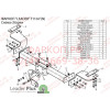 T110-F(N) Лидер-плюс ТСУ (с металлич. пластиной) для Toyota Land Cruiser 200 2007-2021, Lexus LX570 2007-2021, Lexus LX450d 2015-2021 без снятия и выреза бампера. Тип шара: F. Нагрузки: 2000/100 кг, масса фаркопа 19,9 кг (без электрики в комплекте)
