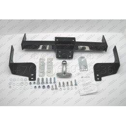 T110-F(N) Лидер-плюс ТСУ (с металлич. пластиной) для Toyota Land Cruiser 200 2007-2021, Lexus LX570 2007-2021, Lexus LX450d 2015-2021 без снятия и выреза бампера. Тип шара: F. Нагрузки