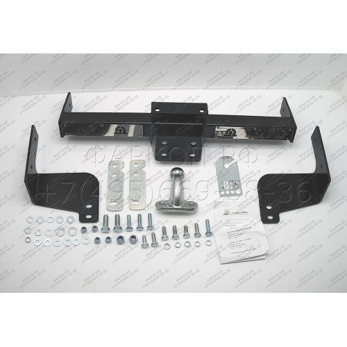 T110-F(N) Лидер-плюс ТСУ (с металлич. пластиной) для Toyota Land Cruiser 200 2007-2021, Lexus LX570 2007-2021, Lexus LX450d 2015-2021 без снятия и выреза бампера. Тип шара: F. Нагрузки: 2000/100 кг, масса фаркопа 19,9 кг (без электрики в комплекте)