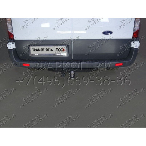 TCU00108 ТСС Фаркоп на Ford Transit 2014- без подрезки бампера. Тип шара: E (шаровый узел под американский квадрат). Нагрузки: 3500/150 кг