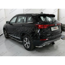 TCU00161 ТСС Фаркоп на Changan CS75 FL 2020-2023. Невидимая подрезка бампера. Тип шара: E (шаровый узел под американский квадрат). Нагрузки: 1200/75 кг