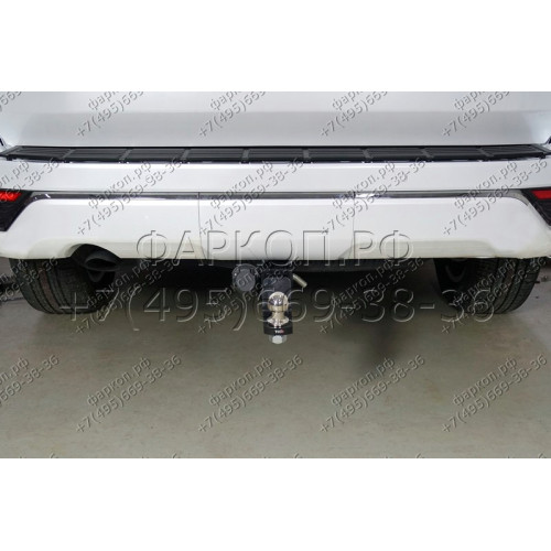 TCU00287N ТСС Фаркоп на Toyota Land Cruiser 300 2021-, Lexus LX 2021-. Требуется подрезка бампера. Тип шара: E (шаровый узел под американский квадрат с нержавеющим шаром). Нагрузки: 2500/100 кг