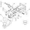 TCU00359 ТСС Фаркоп оцинкованный на Tank 300 2022- с логотипом Tank, без подрезки бампера. Тип шара: E (шаровый узел под американский квадрат). Нагрузки: 2500/100 кг