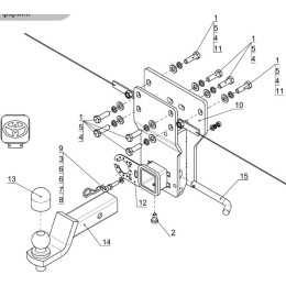 TCU00423 ТСС Фаркоп на Toyota Land Cruiser Prado 250 2023-. Требуется подрезка накладки. Тип шара: E (шаровый узел под американский квадрат). Нагрузки: 2000/100 кг