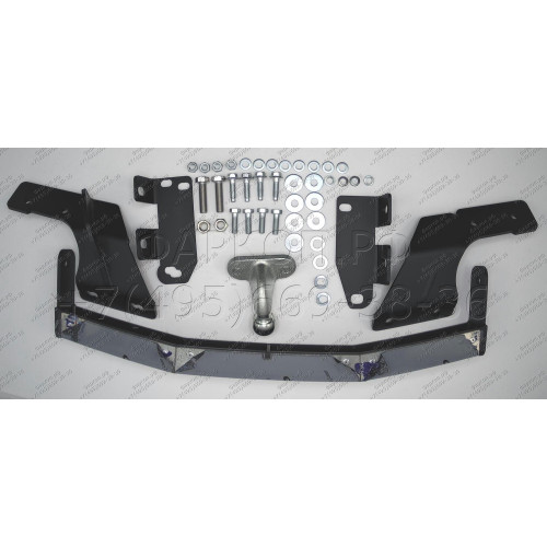 THL-13-991224.00 PT GROUP Фаркоп с нержавеющей накладкой на Toyota Highlander 2013-2020 без подрезки бампера. Тип шара: F. Нагрузки: 2500/120 кг, масса фаркопа 21,4 кг (без электрики в комплекте)