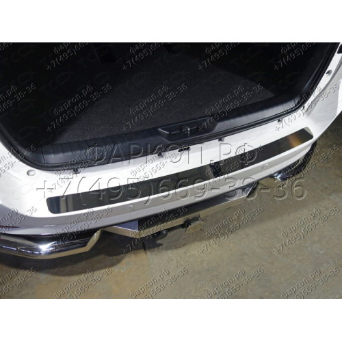 TCU00097 ТСС Фаркоп на Toyota Fortuner 2017- с накладкой с надписью Fortuner. Подрезка ушка крепления бампера. Тип шара: E (шаровый узел под американский квадрат). Нагрузки: 1500/100 кг