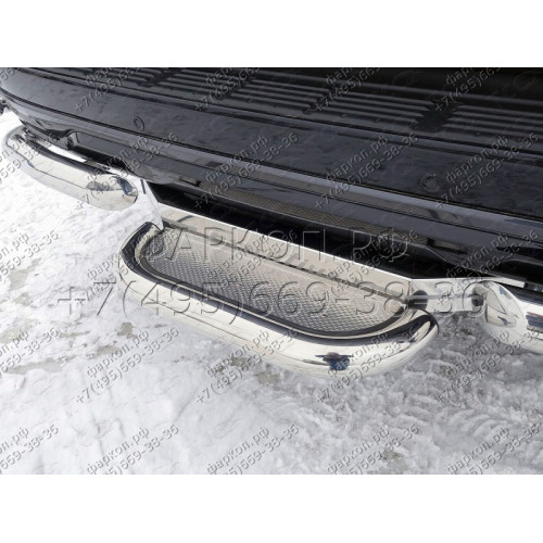 TCU00045N ТСС Фаркоп на Toyota Land Cruiser 200 Executive/Executive Lounge 2016-2021 с накладкой с надписью Executive без подрезки бампера. Тип шара: E (шаровый узел под американский квадрат с нержавеющим шаром). Нагрузки: 1500/100 кг