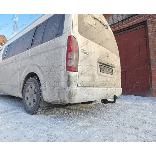 H.T56.A HALTY Фаркоп на Toyota Hiace H200 2004-2017, Toyota Regius Ace широкий кузов левый и правый руль 2005-2020 без подрезки бампера. Тип шара: A. Нагрузки: 1200/75 кг, масса фаркопа 17,2 кг