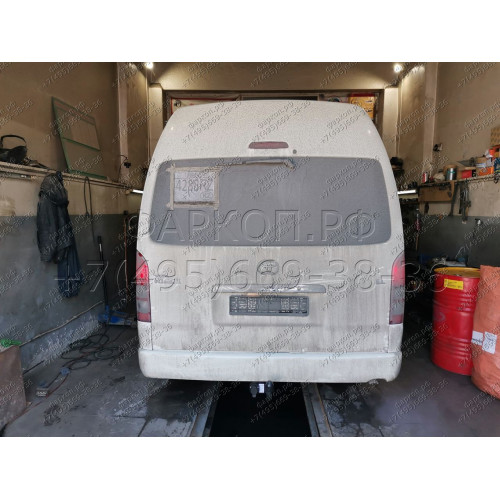 H.T56.A HALTY Фаркоп на Toyota Hiace H200 2004-2017, Toyota Regius Ace широкий кузов левый и правый руль 2005-2020 без подрезки бампера. Тип шара: A. Нагрузки: 1200/75 кг, масса фаркопа 17,2 кг