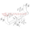 V-038 STEINHOF Фаркоп на Volkswagen Crafter II бортовой, одинарные колеса, L3-3640 мм и L4-4490 мм, передний привод 11/2016- без снятия и подрезки бампера. Тип шара: F. Нагрузки: 3500/150 кг, масса фаркопа 22 кг (без электрики в комплекте)