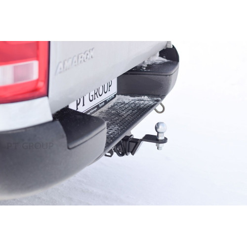 VAM-10-991122.00 PT GROUP Фаркоп на Volkswagen Amarok 2010-2022 без подрезки бампера. Тип шара: E (легкосъемный шар под квадрат). Нагрузки: 3000/100 кг, масса фаркопа 7,3 кг (без электрики в комплекте)