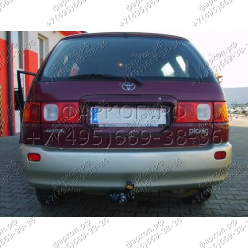 O 54 AUTO-HAK Фаркоп для Toyota Picnic 5 дверей 1996-2001, Toyota Ipsum 1995-2001, Toyota Avensis Verso 1995-2001. Требуется подрезка бампера. Тип шара: A. Нагрузки: 1500/60 кг, масса фаркопа 15,3 кг