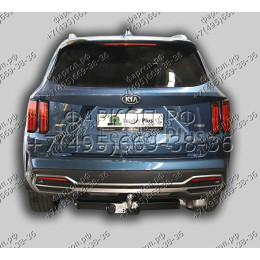 K132-F Лидер-плюс ТСУ для Kia Sorento 2020- без снятия и выреза бампера. Тип шара: F. Нагрузки: 2000/100 кг, масса фаркопа 21,1 кг (без электрики в комплекте)