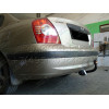 HY 02 AVTOS Фаркоп на Hyundai Elantra седан/хетчбек 2000-2006 без подрезки бампера. Тип шара: A. Нагрузки: 1000/75 кг, масса фаркопа 18,5 кг (без электрики в комплекте)