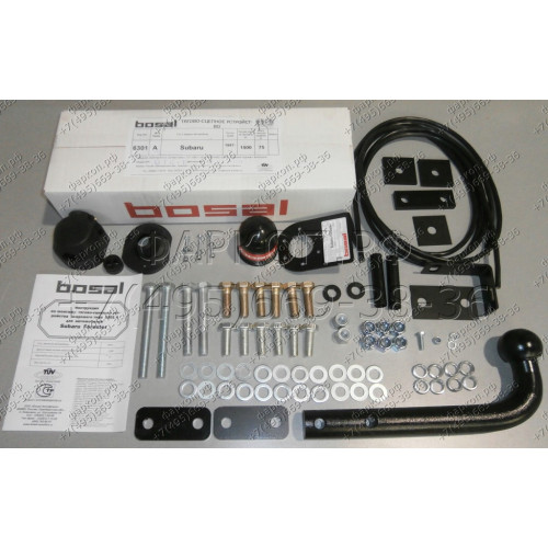 6301-A ORIS Фаркоп на Subaru Forester 1997-2008 без выреза в бампере. Тип шара: A. Нагрузки: 1500/75 кг, масса фаркопа 20,3 кг (без электрики в комплекте)