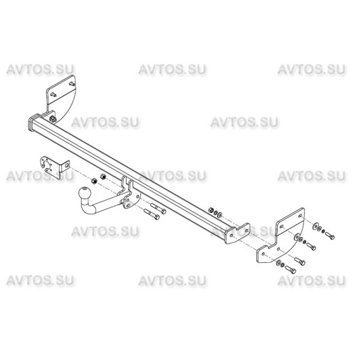 HY 27 AVTOS Фаркоп на Hyundai Elantra седан 2013-2016. Необходима подрезка бампера. Тип шара: A. Нагрузки: 1250/75 кг, масса фаркопа 16,5 кг (без электрики в комплекте)