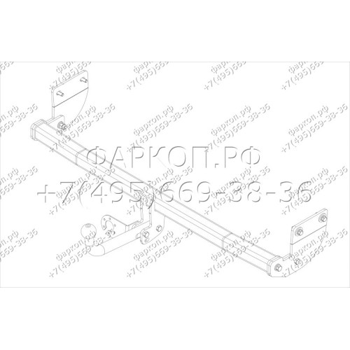 HY 02 AVTOS Фаркоп на Hyundai Elantra седан/хетчбек 2000-2006 без подрезки бампера. Тип шара: A. Нагрузки: 1000/75 кг, масса фаркопа 18,5 кг (без электрики в комплекте)