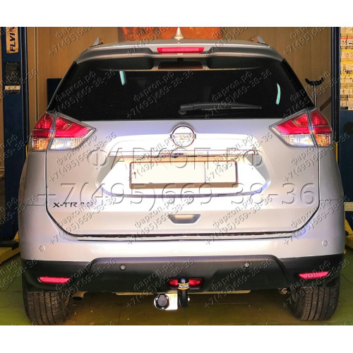 NS 27 AVTOS Фаркоп на Nissan X-Trail T32 2015-2022 без выреза в бампере. Тип шара: A. Нагрузки: 2000/100 кг, масса фаркопа 18 кг (без электрики в комплекте)