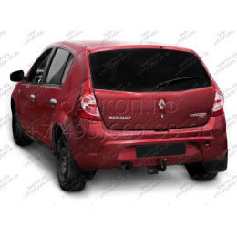 F.4714.001 BERG Фаркоп на Renault Sandero 2009-2014 без снятия и подрезки бампера. Тип шара: A. Нагрузки: 1200/75 кг, масса фаркопа 13 кг (без электрики в комплекте)