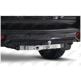 F.5714.005 BERG Фаркоп с нержавеющей накладкой на Toyota Land Cruiser Prado 150 Black Onyx 2020-2023 без снятия и подрезки бампера. Тип шара: F. Нагрузки: 1500/75 кг, масса фар