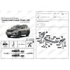F.5714.005 BERG Фаркоп с нержавеющей накладкой на Toyota Land Cruiser Prado 150 Black Onyx 2020-2023 без снятия и подрезки бампера. Тип шара: F. Нагрузки: 1500/75 кг, масса фаркопа 21 кг (без электрики в комплекте)