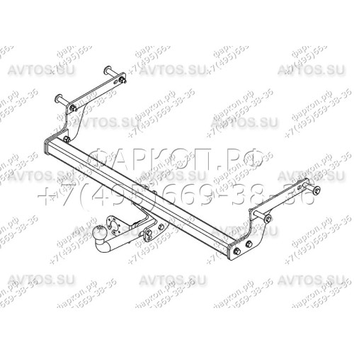 RN 13 AVTOS Фаркоп на Renault Duster 2010-2015, 2015-2021 (без подрезки бампера), Nissan Terrano 2015-2022 (требуется подрезка бампера). Тип шара: A. Нагрузки: 1250/75 кг, масса фаркопа 12,5 кг (без электрики в комплекте)