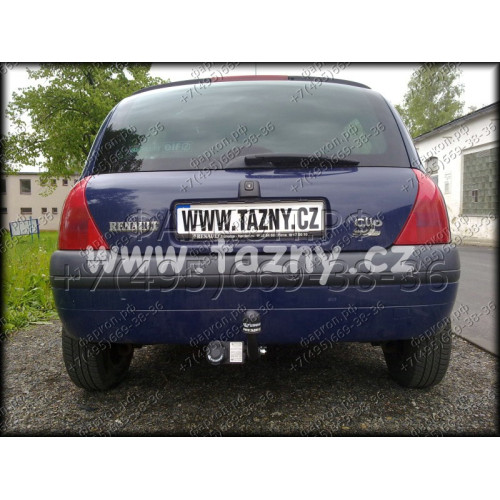 R-020 STEINHOF Фаркоп на Renault Clio II хетчбек 3/5 дверей 03/1998-06/2001, 07/2001-2005 без подрезки бампера. Тип шара: A. Нагрузки: 1200/75 кг, масса фаркопа 14,1 кг (без электрики в комплекте)