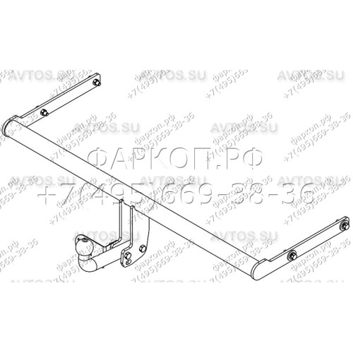 VW 28 AVTOS Фаркоп на Volkswagen Polo седан 2010-2020, Polo лифтбек 2020-2022. Требуется подрезка бампера. Тип шара: A. Нагрузки: 750/50 кг, масса фаркопа 13 кг (без электрики в комплекте)