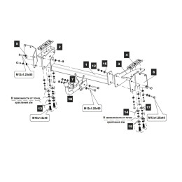 189388 BALTEX Фаркоп на Haval F7 2024-, Haval F7x 2025- без выреза в бампере. Тип шара: A. Нагрузки: 1500/75 кг, масса фаркопа 24,4 кг (без электрики в комплекте)