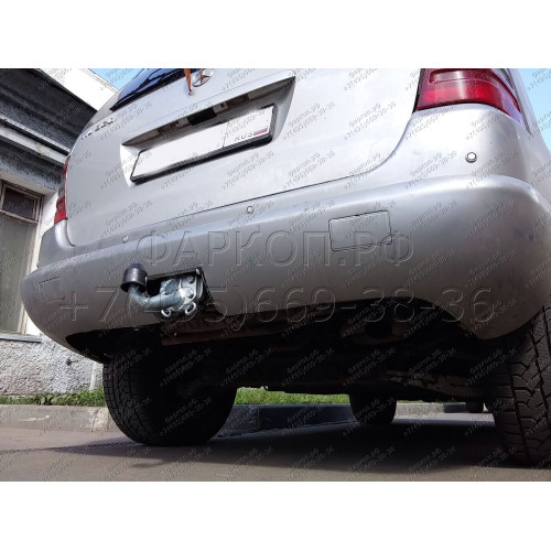 M029A GALIA Полностью оцинкованный фаркоп на Mercedes M-Class w163 1998-2005 (запасное колесо под бампером). Подрозетник убирается за бампер. Тип шара: F. Без выреза бампера. Нагрузки: 3500/140 кг, масса фаркопа 13 кг