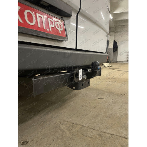 2250-F ORIS Фаркоп на Mercedes Sprinter фургон 2006-2019, 2019-, Volkswagen Crafter фургон 2006-2017 без выреза в бампере. Тип шара: F. Нагрузки: 2000/100 кг, масса фаркопа 24,8 кг (без электрики в комплекте)