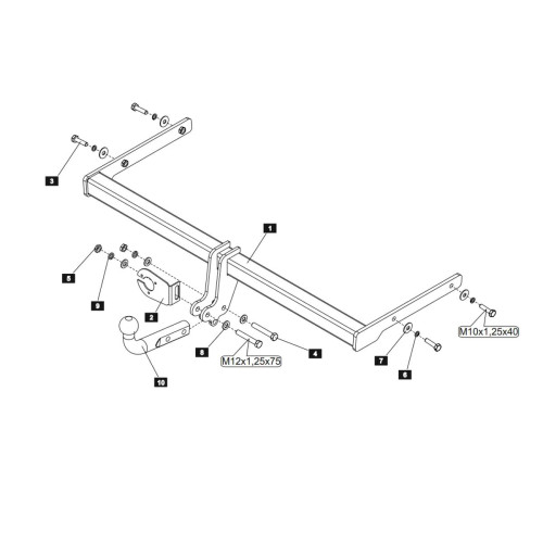 26205212 BALTEX Фаркоп на Volkswagen Polo седан 2010-2020, Volkswagen Polo лифтбек 2020-2022, Jetta VA3 2020-. Необходима подрезка бампера. Тип шара: A. Нагрузки: 1000/75 кг, масса фаркопа 11,2 кг (без электрики в комплекте)