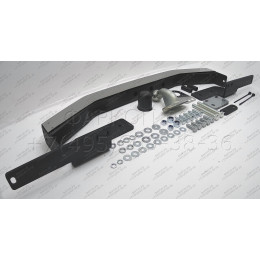 3090-FL ORIS Тюнинговый фаркоп с металлической накладкой на Toyota Land Cruiser Prado J150 2010-2023, Lexus GX460 2010-2014 без выреза в бампере. Тип шара: F. Нагрузки: 2000/120 кг