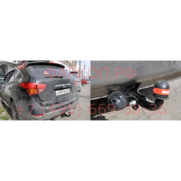 4246-A ORIS Фаркоп на Hyundai ix55 2006-2012, Hyundai Veracruz 2008-2012. Необходима подрезка бампера. Тип шара: A. Нагрузки: 1500/75 кг, масса фаркопа 22,9 кг (без электрики в 