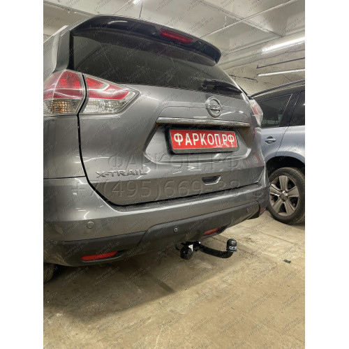4377-AN ORIS Фаркоп на Nissan X-Trail T32 2014-2022 без выреза в бампере. Тип шара: A. Нагрузки: 2000/100 кг, масса фаркопа 21 кг (без электрики в комплекте)
