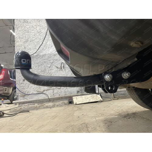 4377-AN ORIS Фаркоп на Nissan X-Trail T32 2014-2022 без выреза в бампере. Тип шара: A. Нагрузки: 2000/100 кг, масса фаркопа 21 кг (без электрики в комплекте)