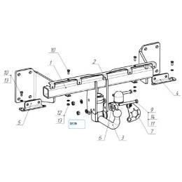 4721-D2 ORIS Фаркоп на BMW X5 G05 2018-, BMW X7 G07 2019-, BMW X6 G06 2019- без выреза в бампере. Тип шара: D2 (вертикально-съемный с ключом). Нагрузки: 3000/140 кг, масса фарко