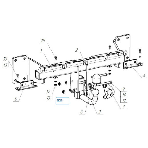 4721-D2 ORIS Фаркоп на BMW X5 G05 2018-, BMW X7 G07 2019-, BMW X6 G06 2019- без выреза в бампере. Тип шара: D2 (вертикально-съемный с ключом). Нагрузки: 3000/140 кг, масса фаркопа 27,85 кг (без электрики в комплекте)