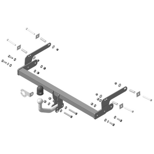 R102As АвтоСтандарт Фаркоп с оцинкованным шаром на Renault Logan Stepway 2019-2022, Renault Logan 2004-2014, 2014-2022 (без выреза в бампере), Renault Sandero 2014-2022, Renault Sandero Stepway 2014-2022 (необходима подрезка бампера). Тип шара: A. Нагрузк