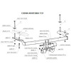 5505-A ORIS Фаркоп на Honda CR-V 1997-2002. Необходима подрезка бампера. Тип шара: A. Нагрузки: 1500/75 кг, масса фаркопа 12,5 кг (без электрики в комплекте)