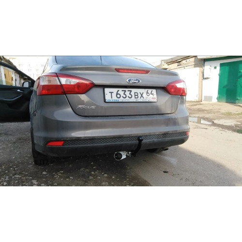 6013 Трейлер Фаркоп для Ford Focus 3 седан 2011-2018 без подрезки бампера. Тип шара: A. Нагрузки: 1200/60 кг, масса фаркопа 15,5 кг (без электрики в комплекте)