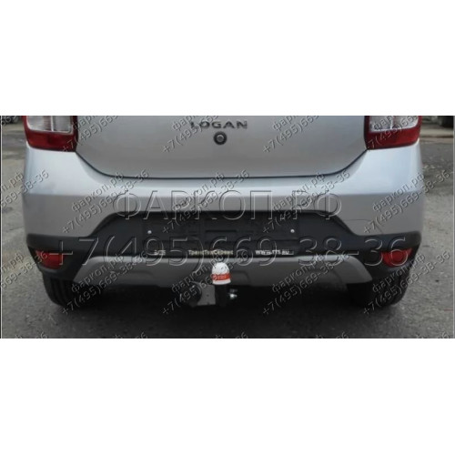 9012 Трейлер Фаркоп для Renault Logan Stepway 2018-2022 без снятия и подрезки бампера. Тип шара: A. Нагрузки: 800/40 кг, масса фаркопа 16 кг (без электрики в комплекте)