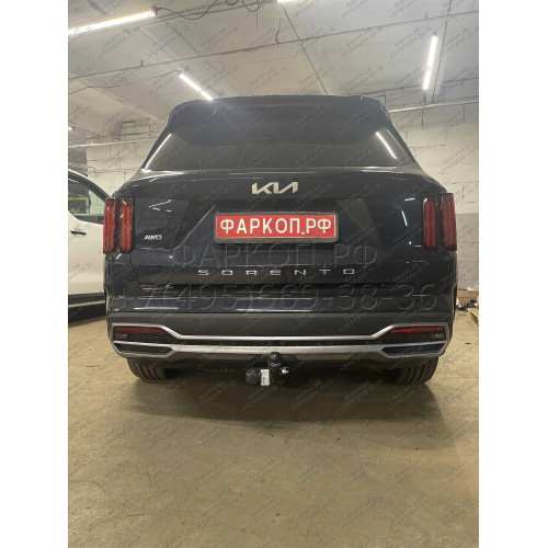 6768-A ORIS Фаркоп на Kia Sorento 2020-, Hyundai Santa Fe IV рестайлинг 2021-2023. Необходима подрезка бампера. Тип шара: A. Нагрузки: 2000/100 кг, масса фаркопа 16,9 кг (без электрики в комплекте)